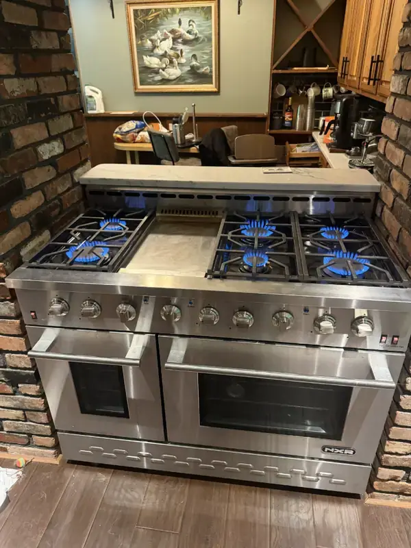 NXR gas range serviced in a customer kitchen