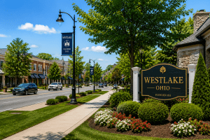 Westlake Ohio city entrance and neighborhood for appliance repair service page