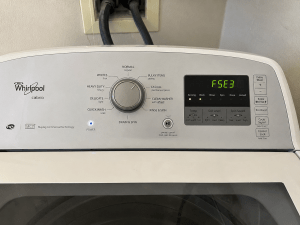 Whirlpool washer displaying F5E3 error code