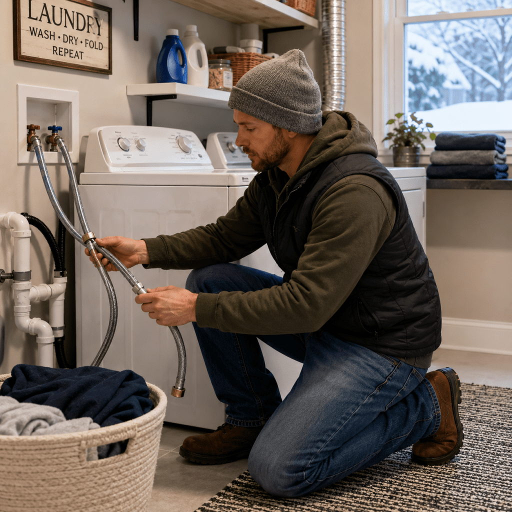 Checking washer hoses before winter